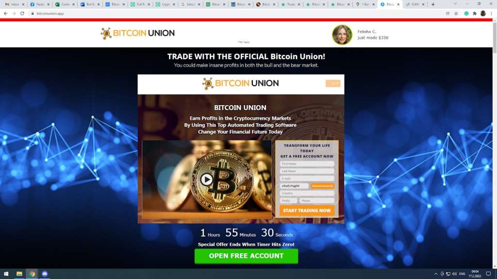 bitcoin union frontpage