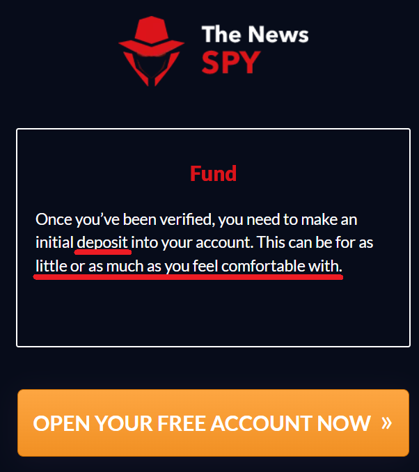 deposit 0 to The News Spy