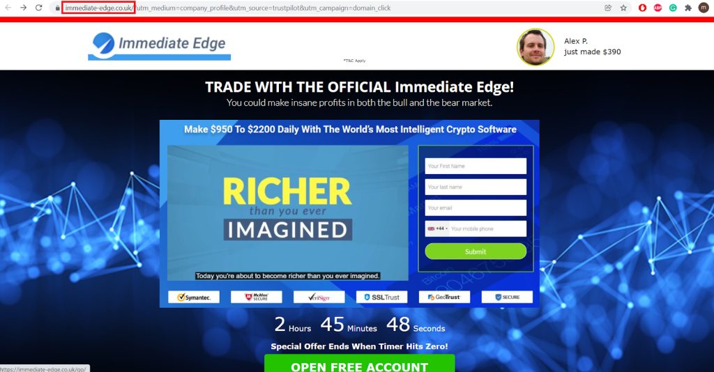 forth Immediate Edge Website