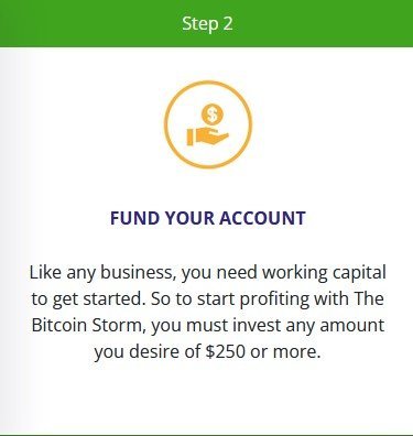 Bitcoin Storm want us to throw exactly 0 into their platform