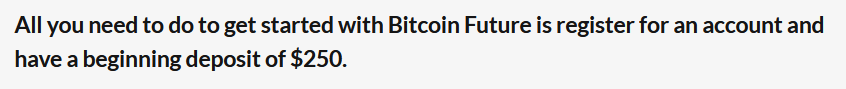 deposit 0 to Bitcoin Future